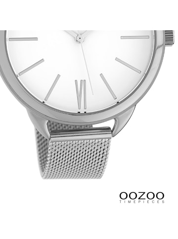 Oozoo Analog-Armbanduhr Oozoo Timepieces silber groß (ca. 44mm)