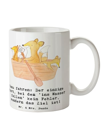 Mr. & Mrs. Panda Tasse Kanu Abenteuer mit Spruch in Weiß
