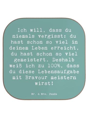 Mr. & Mrs. Panda Untersetzer Spruch Trost Erinnerungen mit Spruch in Meeresbrise