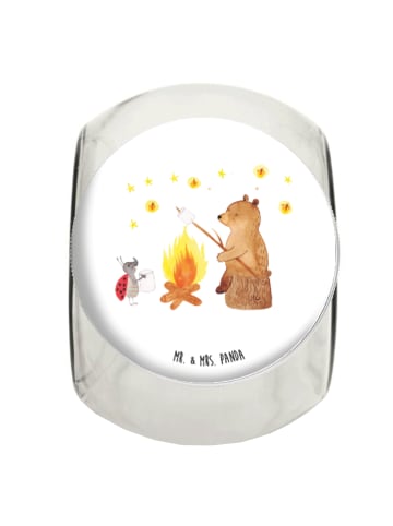 Mr. & Mrs. Panda Bonbonglas Bär & Marienkäfer Lagerfeuer ohne Sp... in Weiß