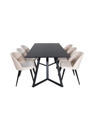 ebuy24 Essgruppe Marina 23 (7-teilig) Beige 90 x 180 cm