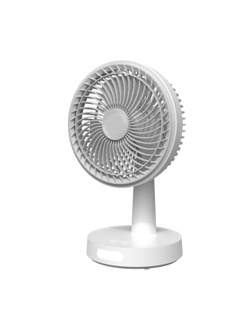 COFI 1453 Platinet Schreibtischlüfter 9W Akku LED Nachtlicht in Weiß