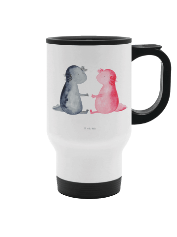 Mr. & Mrs. Panda Kaffeebecher Axolotl Liebe ohne Spruch in Weiß