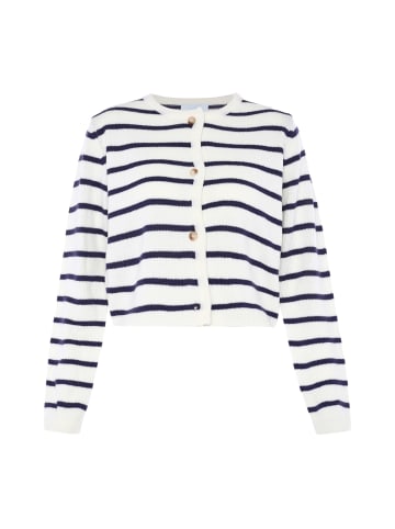 usha BLUE LABEL Cardigan in WOLLWEISS MARINE STREIFEN