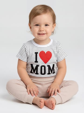 TupTam Baby Kurzarm Body mit Aufdruck Spruch 5er Pack in rosa/grau