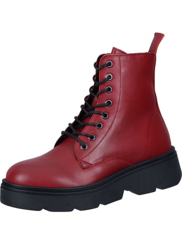 Piazza Schnürstiefeletten, Freizeit Stiefeletten in rot