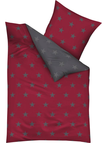 kaeppel Biber Wendebettwäsche in rubin-grau