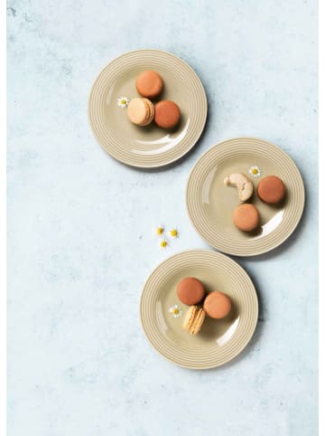 Seltmann Weiden 6er Set Brotteller Beat Color Glaze in ø 17 cm in Sandbeige