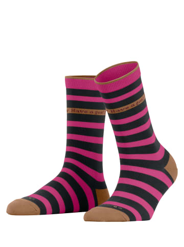 Burlington Socken Colour-Block Stripe in Black