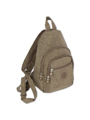 Bag Street Cityrucksack, Freizeitrucksack Nylon braun ca. 21cm breit ca. 35cm hoch