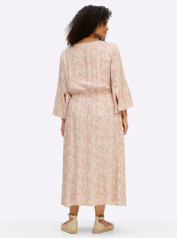 sheego Kleid in elfenbein-rosenquarz-bedruckt