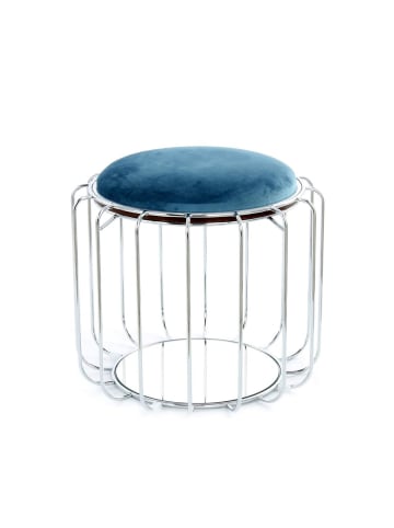 Kayoom Sitzkissen Pouf Comfortable in petrol - silber