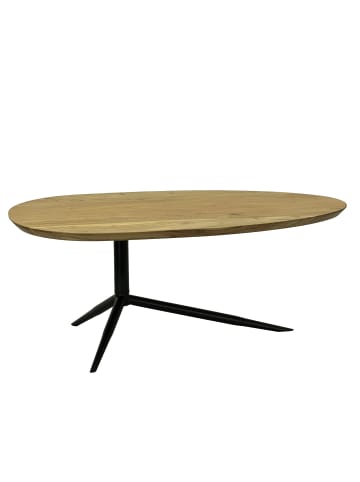 FineBuy Couchtisch in Braun / Akazie / 87x50x36