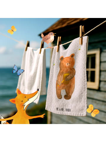 Mr. & Mrs. Panda Handtuch Bär Honig ohne Spruch in Grau Pastell