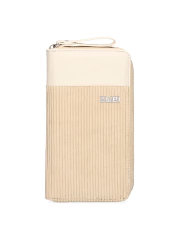 Zwei Eva Geldbörse 20 cm cord creme