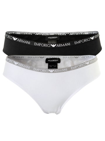 Emporio Armani Slip 2er Pack in Schwarz/Weiß