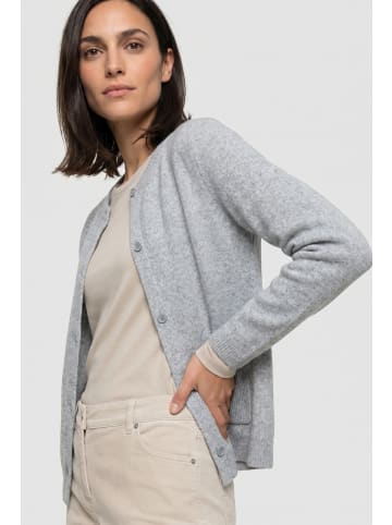 Olsen Strickjacke in hellgrau - 0001