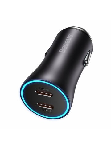 Baseus Autoladegerät 2x USB-C 40W grau in Grau