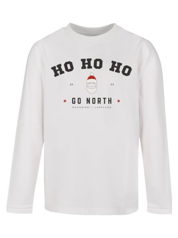 F4NT4STIC Longsleeve Shirt Ho Ho Ho Santa Claus Weihnachten in weiß