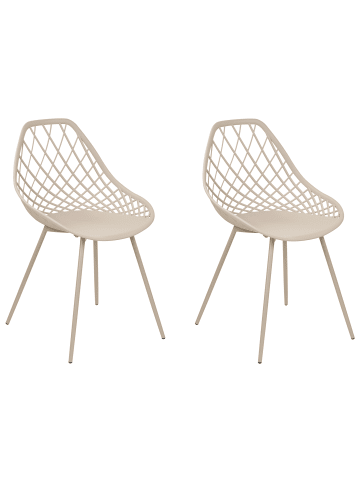 Beliani 2er-Set Esszimmerstuhl CANTON II in Beige