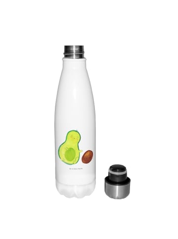 Mr. & Mrs. Panda Thermos Avocado Kern rollt ohne Spruch in Weiß