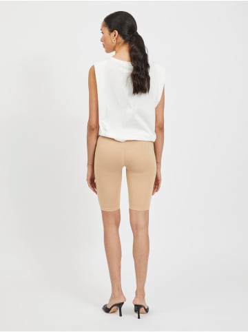 Vila Leggingshorts 2er-Set Figurformend Gerippter Bund in Sand