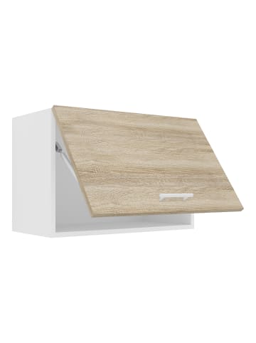 VCM  Küchenschrank B. 60 cm Hängeschrank Klappe Esilo in Weiß / Sonoma-Eiche