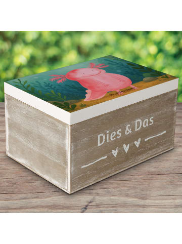 Mr. & Mrs. Panda Box Axolotl Glücklich Design ohne Spruch in Weiß