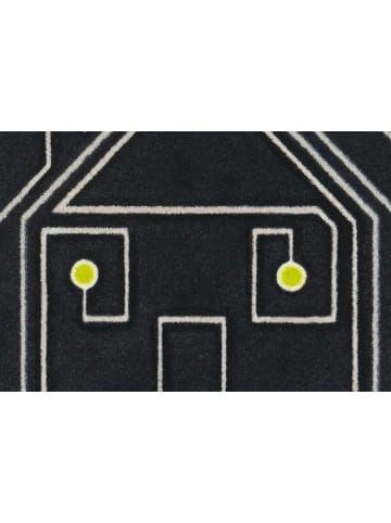 Teppich Boss Kurzflor Teppich Lara Mat 60 in Anthrazit Weiß Gelb