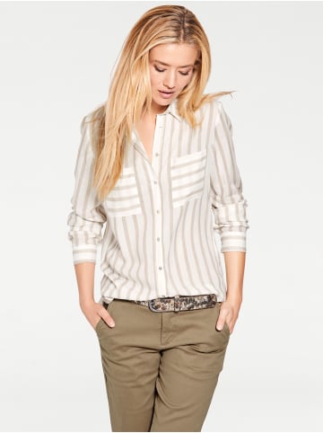 Heine Hemdbluse in walnuss-ecru