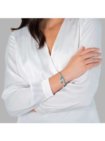 Eastside NY Armband Edelstahl Glaskristall in blau