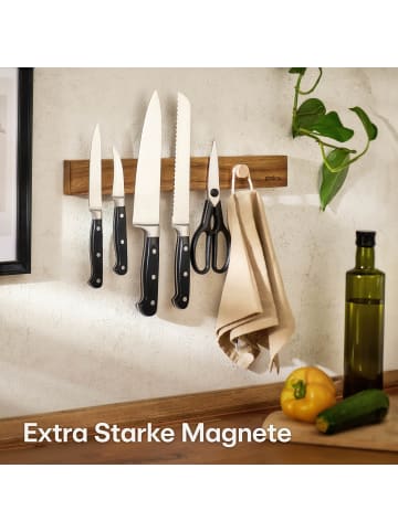 Praknu Magnetleiste Messer selbstklebend 40 cm - Messerhalter aus