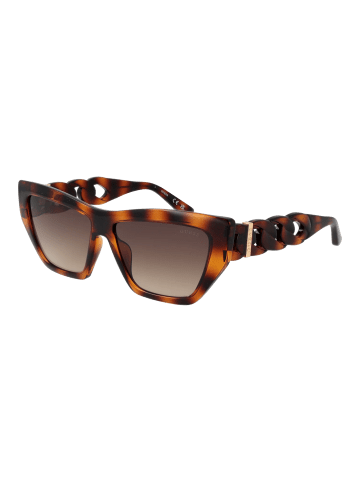 Guess Frauen Sonnenbrille Katzenauge Braun