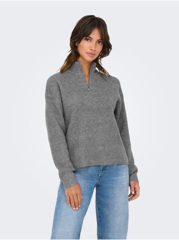 ONLY Strickpullover in Dark Grey Melange