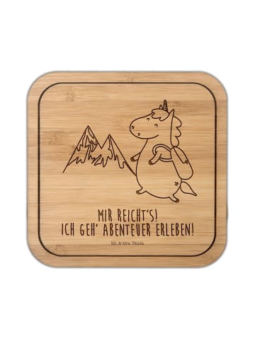 Mr. & Mrs. Panda Untersetzer Einhorn Bergsteiger mit Spruch in Transparent