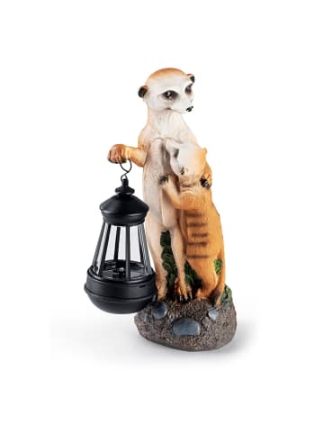 EASYmaxx Solar-Leuchte Erdmännchen Familie 1,2V mehrfarbig Braun