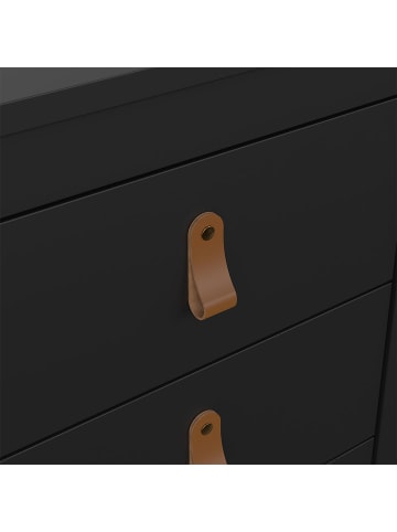 ebuy24 Nachttisch Madrid Schwarz 44 x 39 cm