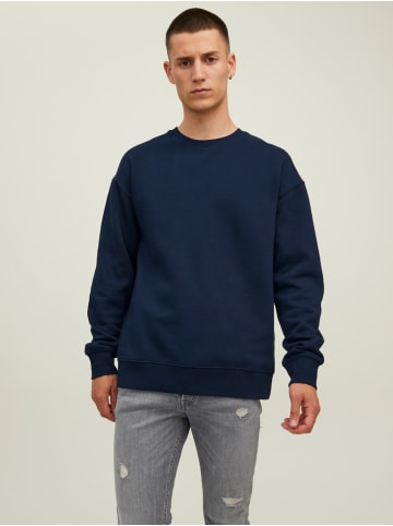 Jack & Jones Basic Sweater Langarm Shirt Rundhals Pullover JJESTAR in Navy