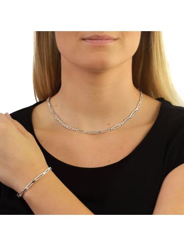 SilberDream 925 Sterling Silber Damen SilberDream Halsketten H-bones  ca. 45,5cm