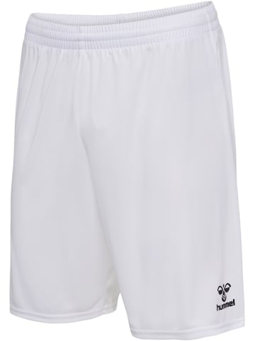 Hummel Sportshorts "Hmlessential Shorts" in Weiß
