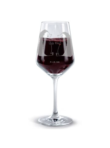 Mr. & Mrs. Panda glas für rotwein Igel Liebe ohne Spruch in Transparent