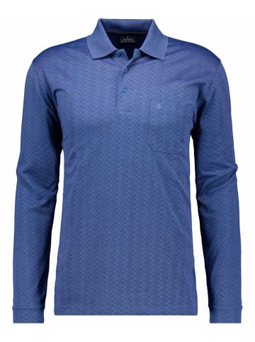 Ragman Poloshirt Jacquard in Blau