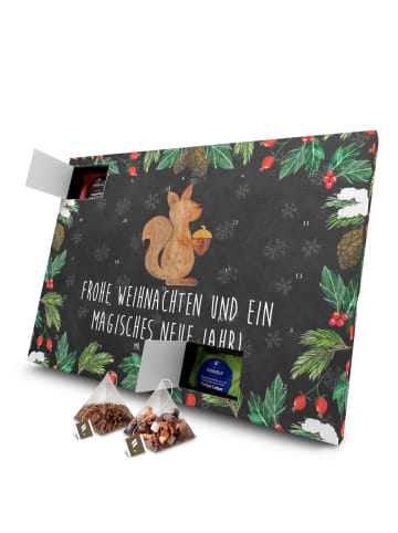 Mr. & Mrs. Panda Advents-Teekalender Eichhörnchen Weihnachten mi... in Kreidetafel