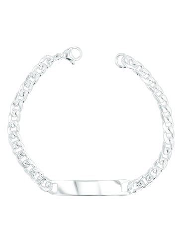 Adeliás Damen Armband – Panzerarmband aus Edelstahl 18 cm in silber