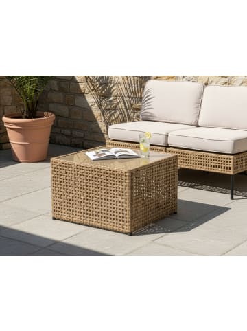 Beliani Couchtisch OMEGANA in Beige - (W) 66 x (H) 43 x (L) 66 cm