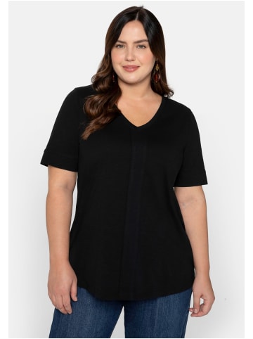 sheego T-Shirt in schwarz