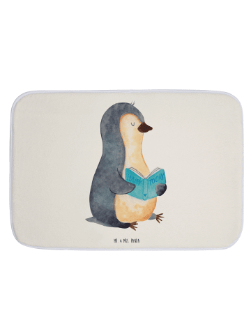 Mr. & Mrs. Panda Badteppich Pinguin Buch ohne Spruch in Weiß