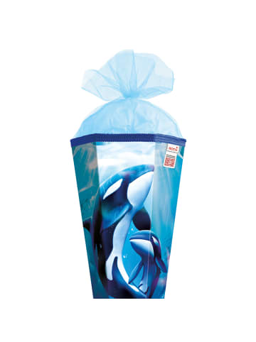 ROTH Motiv-Schultüte Orcas 85 cm in Blau