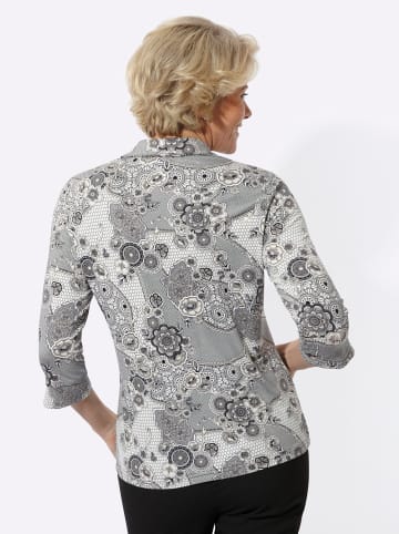 WITT WEIDEN Poloshirt in ecru-sesam-bedruckt