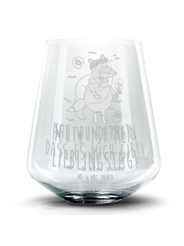 Mr. & Mrs. Panda Whiskyglas Otter Seerose mit Spruch in Transparent